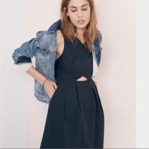Madewell navy cutout dress